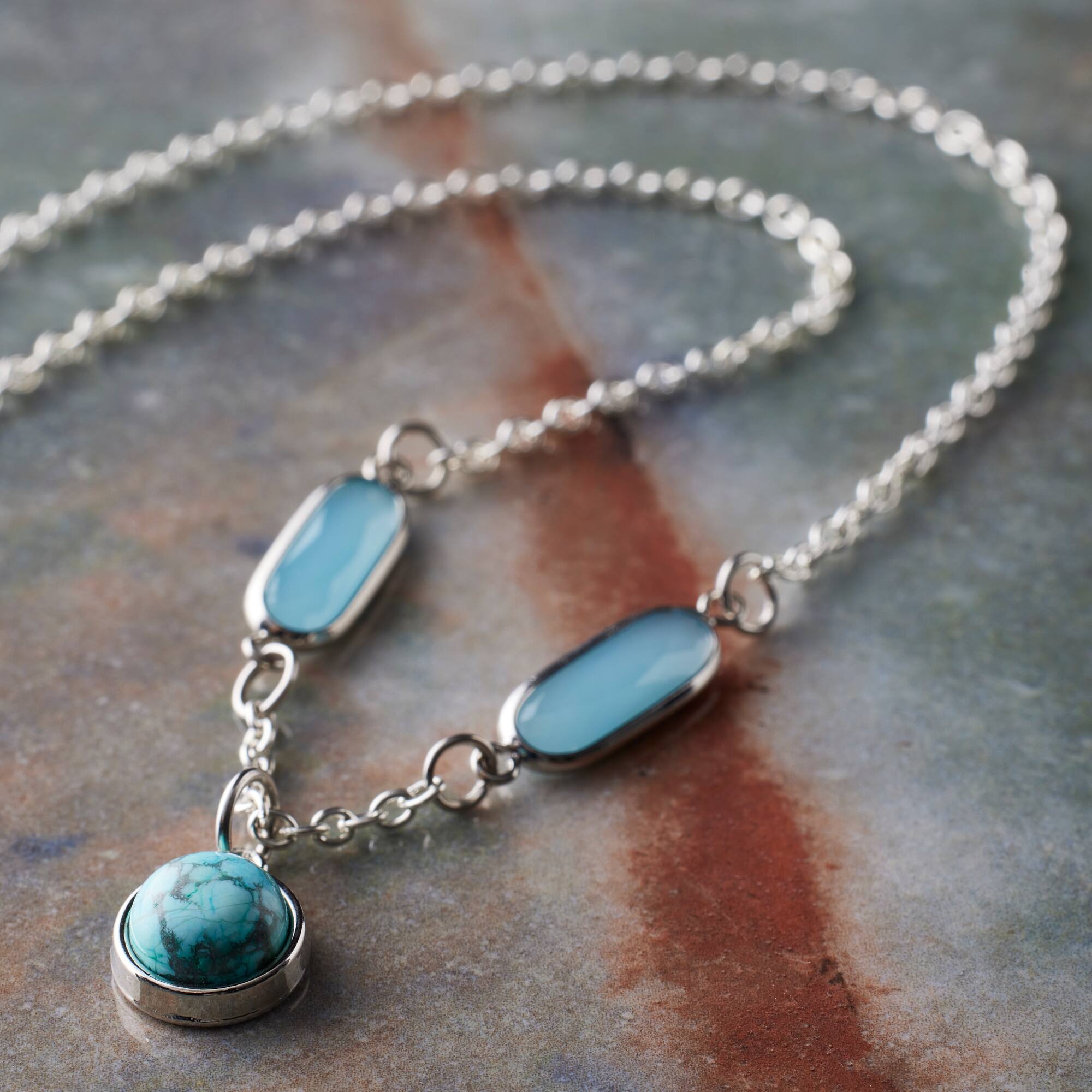Round Turquoise Dyed Howlite Charm by Bead Landing™